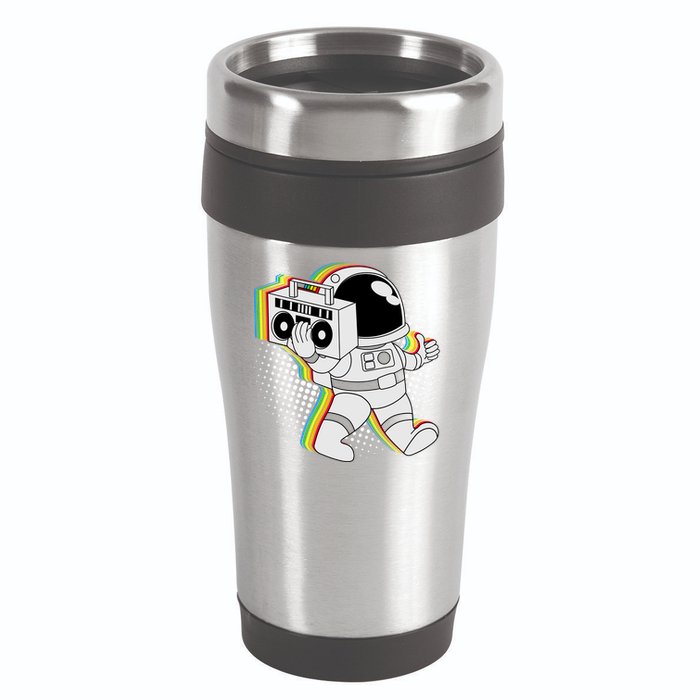 Space Astronaut Boombox 16oz Travel Tumbler