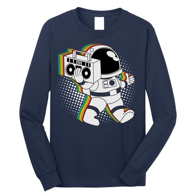 Space Astronaut Boombox Long Sleeve Shirt