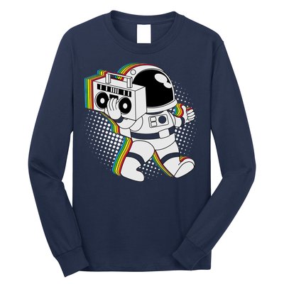 Space Astronaut Boombox Long Sleeve Shirt