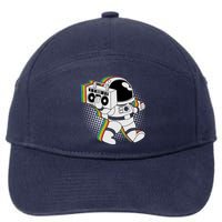 Space Astronaut Boombox 7-Panel Snapback Hat