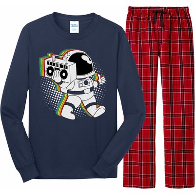 Space Astronaut Boombox Long Sleeve Pajama Set