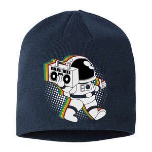 Space Astronaut Boombox Sustainable Beanie