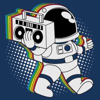 Space Astronaut Boombox 16 in Basic Backpack
