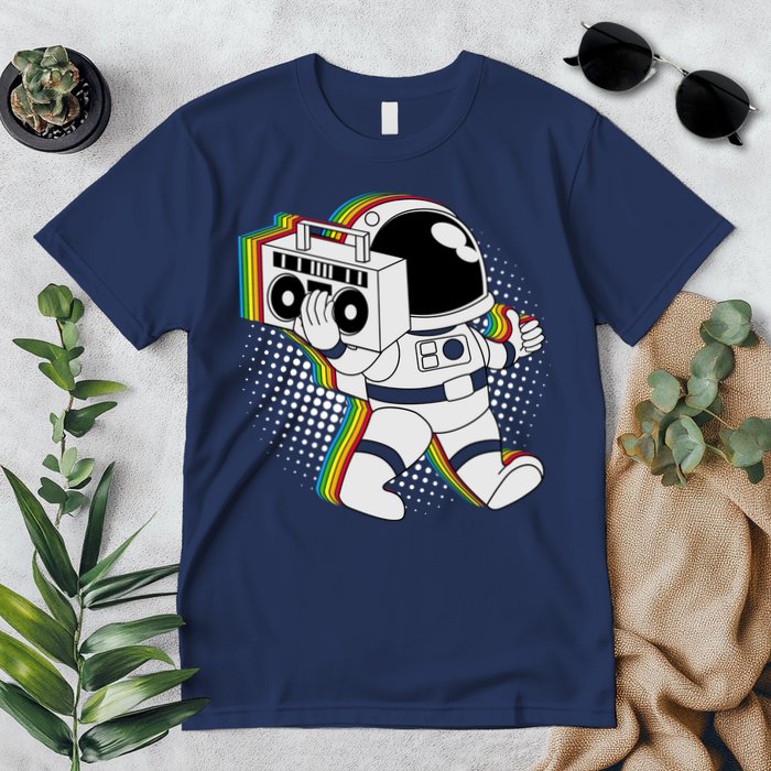 Space Astronaut Boombox Premium T-Shirt