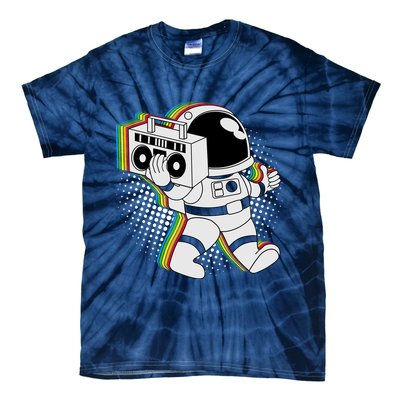 Space Astronaut Boombox Tie-Dye T-Shirt