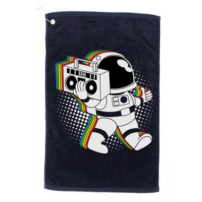 Space Astronaut Boombox Platinum Collection Golf Towel