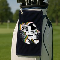 Space Astronaut Boombox Golf Towel