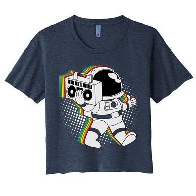 Space Astronaut Boombox Crop Top