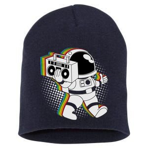 Space Astronaut Boombox Short Acrylic Beanie