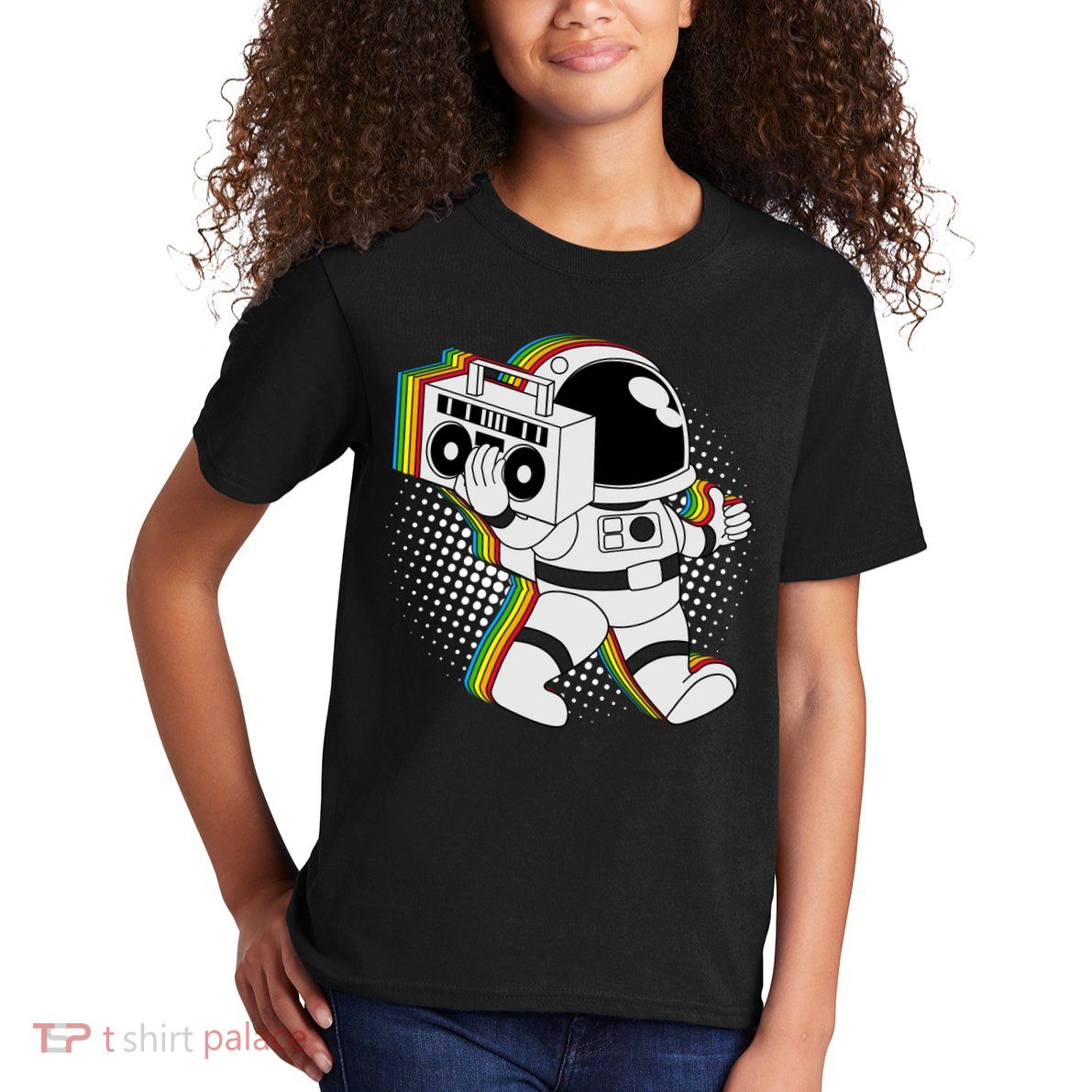 Space Astronaut Boombox Kids T-Shirt