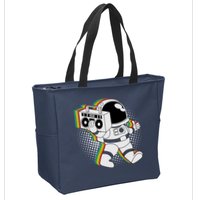Space Astronaut Boombox Zip Tote Bag