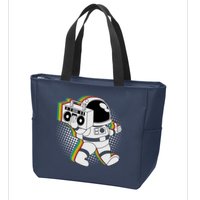 Space Astronaut Boombox Zip Tote Bag