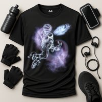 Space Astronaut Dunk Nebula Jam Cooling Performance Crew T-Shirt