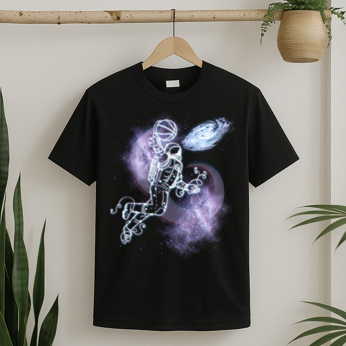 Space Astronaut Dunk Nebula Jam T-Shirt