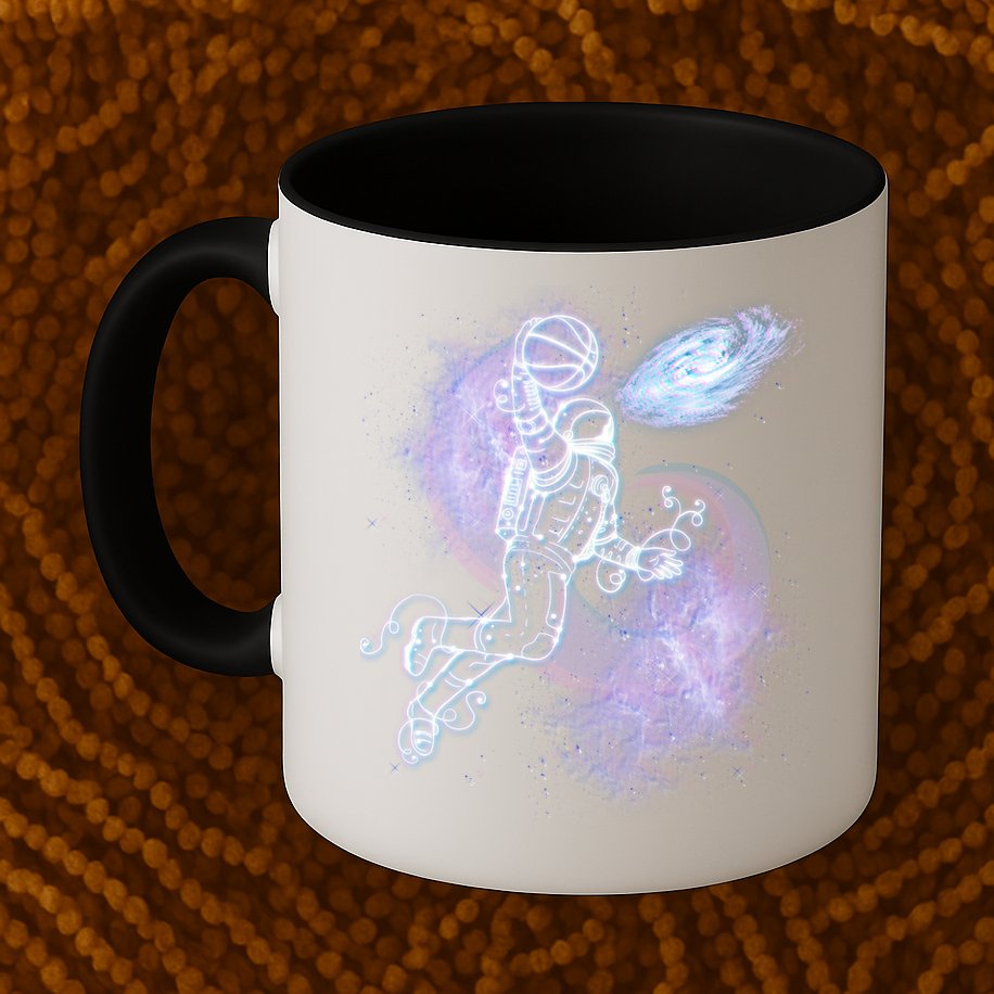 Space Astronaut Dunk Nebula Jam Mug