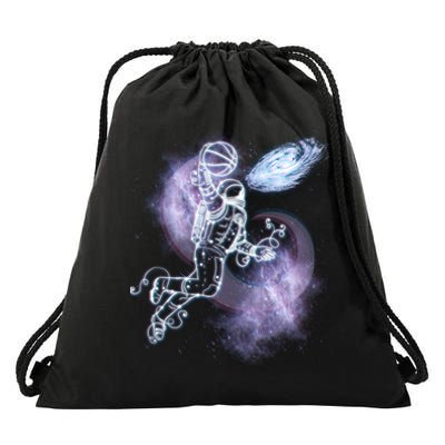 Space Astronaut Dunk Nebula Jam Drawstring Bag