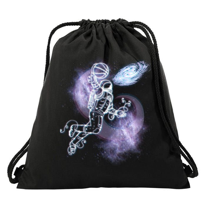 Space Astronaut Dunk Nebula Jam Drawstring Bag