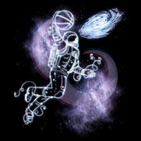 Space Astronaut Dunk Nebula Jam Drawstring Bag