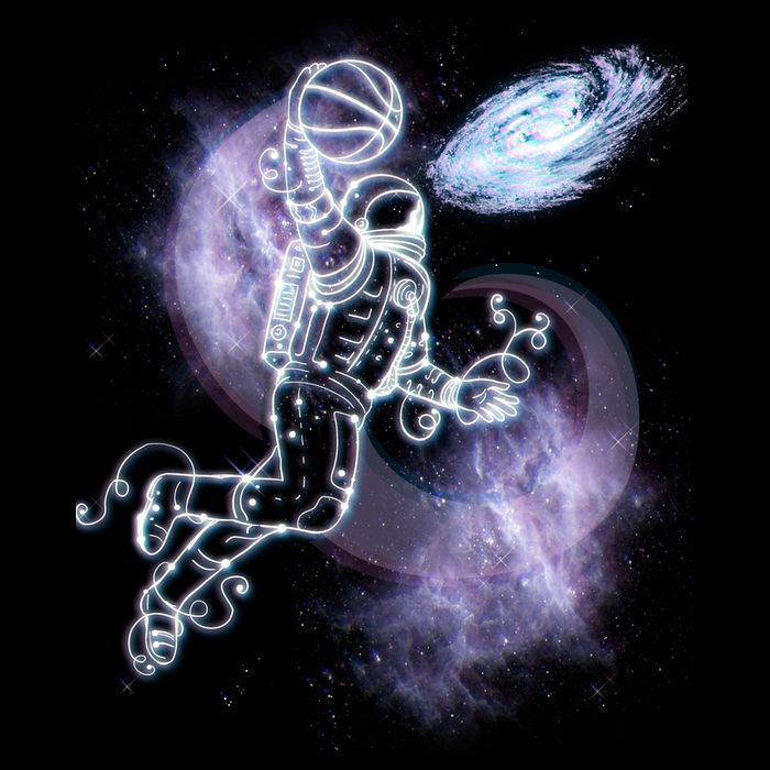 Space Astronaut Dunk Nebula Jam Drawstring Bag