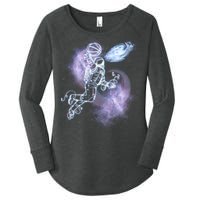 Space Astronaut Dunk Nebula Jam Women's Perfect Tri Tunic Long Sleeve Shirt