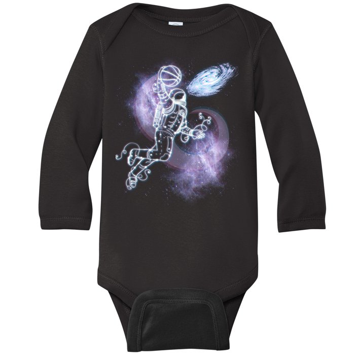 Space Astronaut Dunk Nebula Jam Baby Long Sleeve Bodysuit