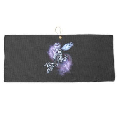 Space Astronaut Dunk Nebula Jam Large Microfiber Waffle Golf Towel