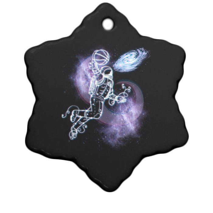 Space Astronaut Dunk Nebula Jam Ceramic Star Ornament