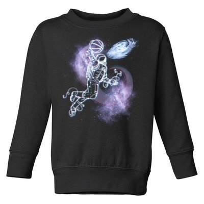 Space Astronaut Dunk Nebula Jam Toddler Sweatshirt