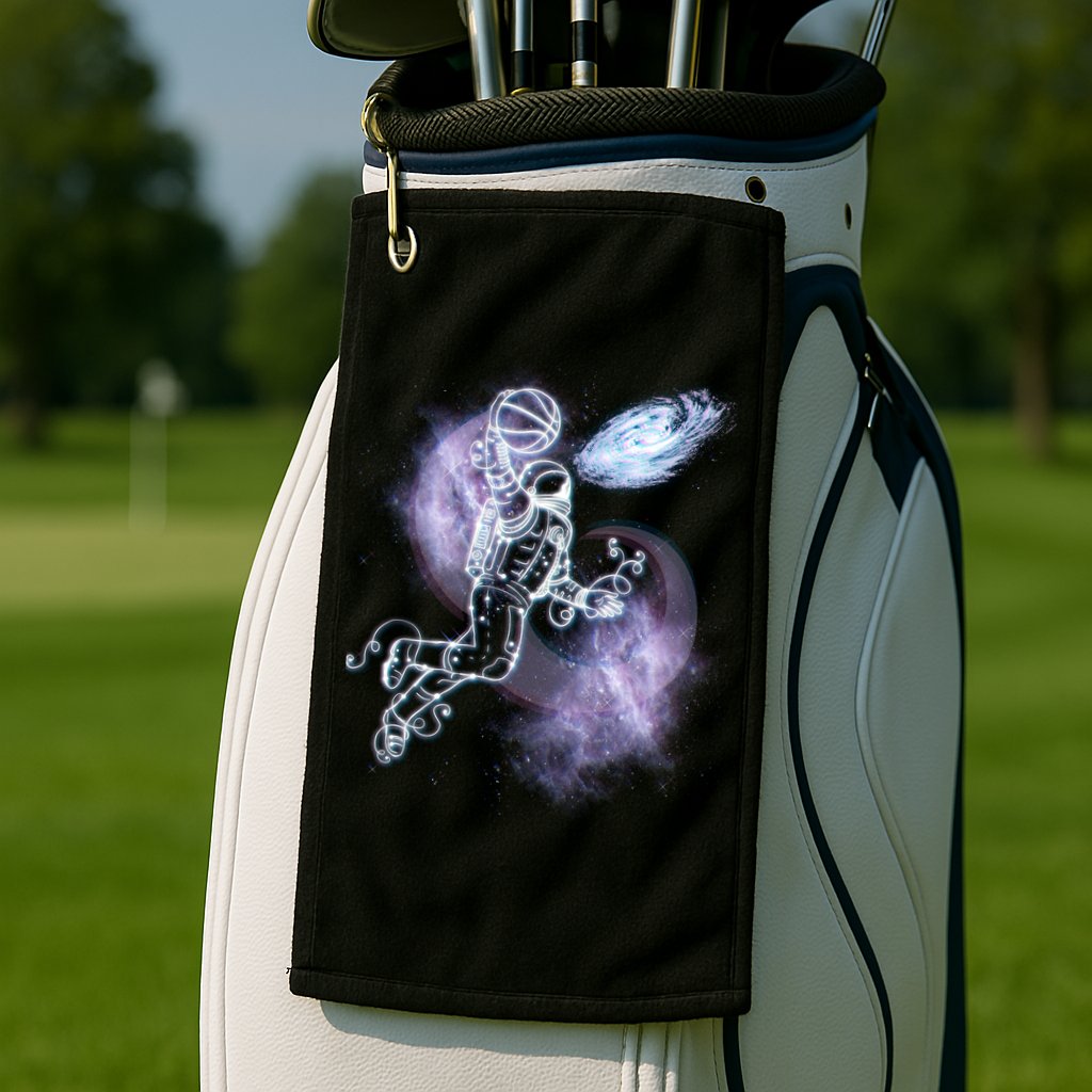 Space Astronaut Dunk Nebula Jam Golf Towel