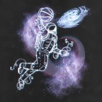 Space Astronaut Dunk Nebula Jam Golf Towel
