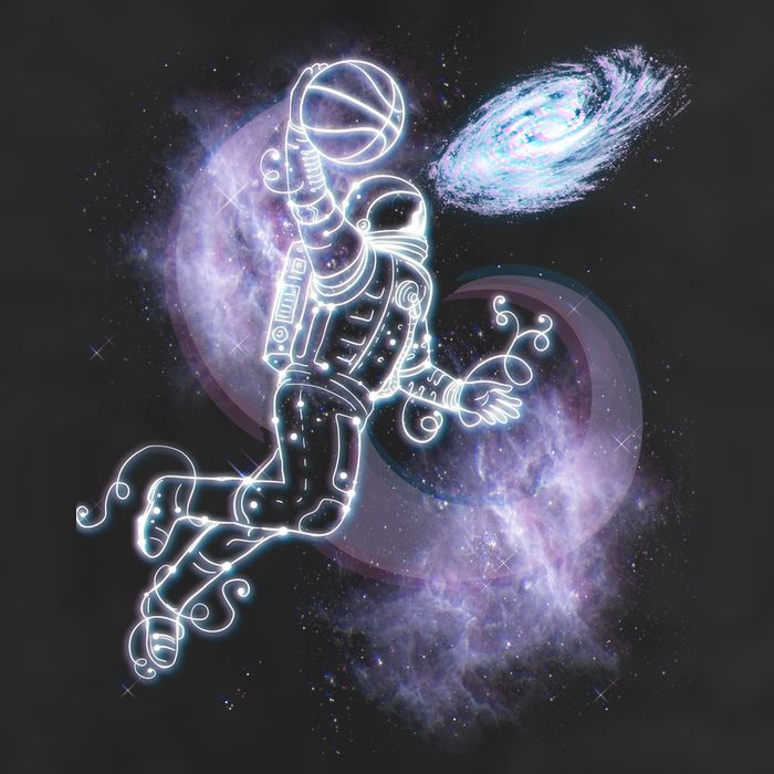 Space Astronaut Dunk Nebula Jam Golf Towel