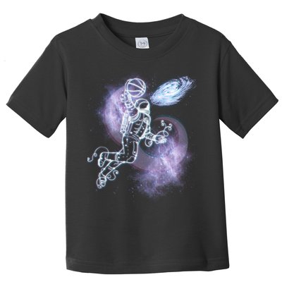 Space Astronaut Dunk Nebula Jam Toddler T-Shirt