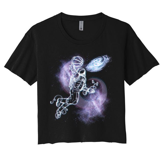 Space Astronaut Dunk Nebula Jam Crop Top