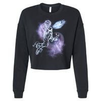 Space Astronaut Dunk Nebula Jam Cropped Pullover Crew