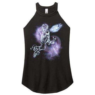 Space Astronaut Dunk Nebula Jam Women's Perfect Tri Rocker Tank