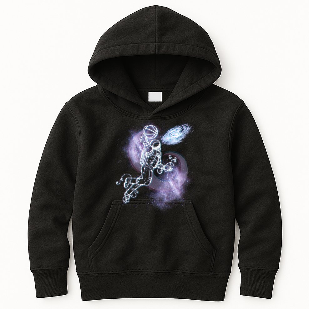 Space Astronaut Dunk Nebula Jam Kids Hoodie