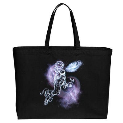 Space Astronaut Dunk Nebula Jam Cotton Canvas Jumbo Tote