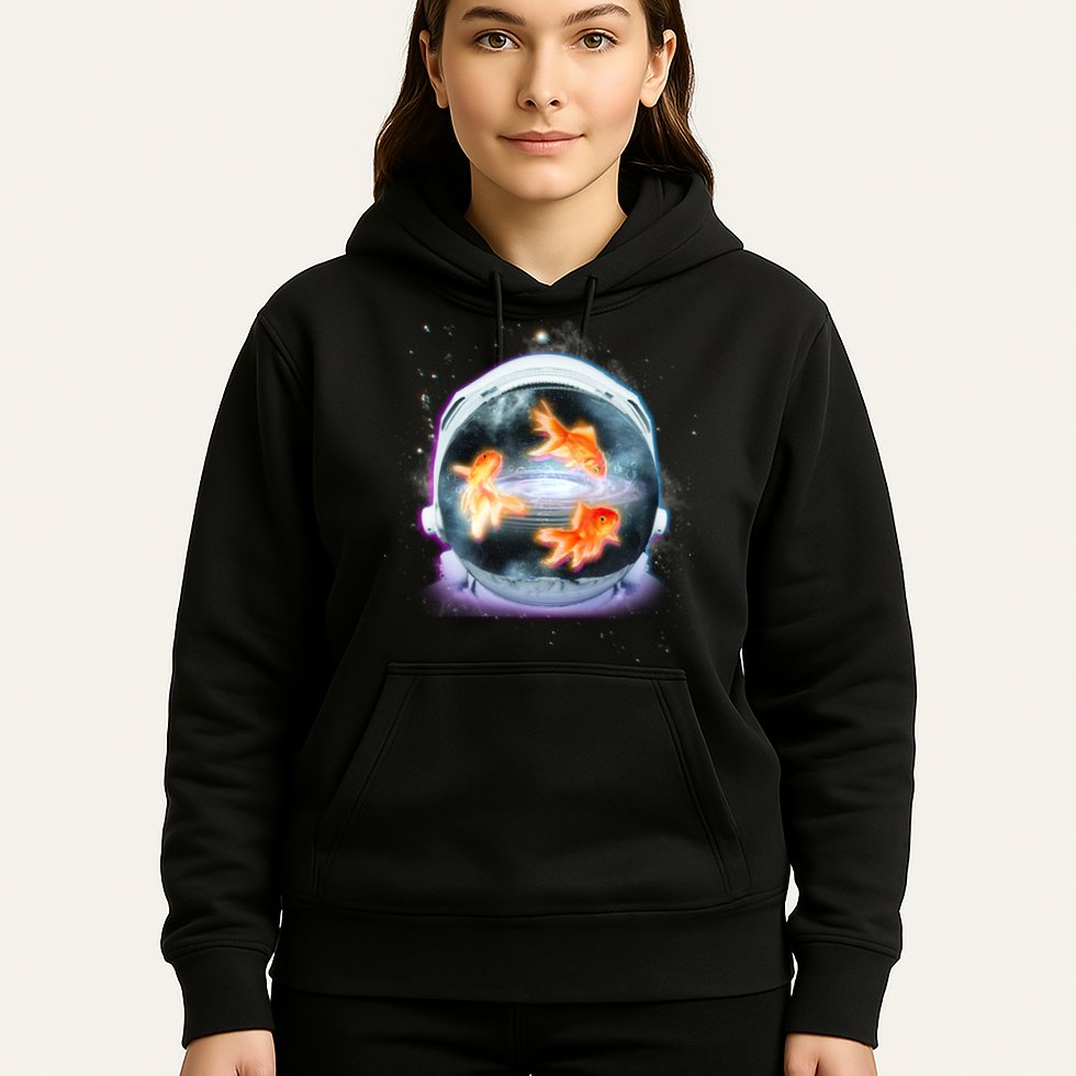 Space Astronaut Helmet Goldfish Hoodie