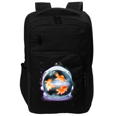 Space Astronaut Helmet Goldfish Impact Tech Backpack