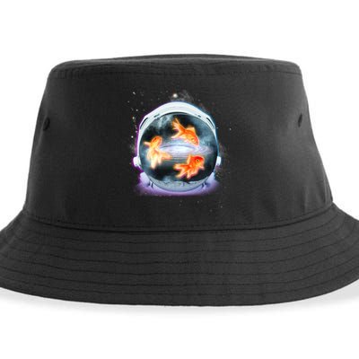 Space Astronaut Helmet Goldfish Sustainable Bucket Hat