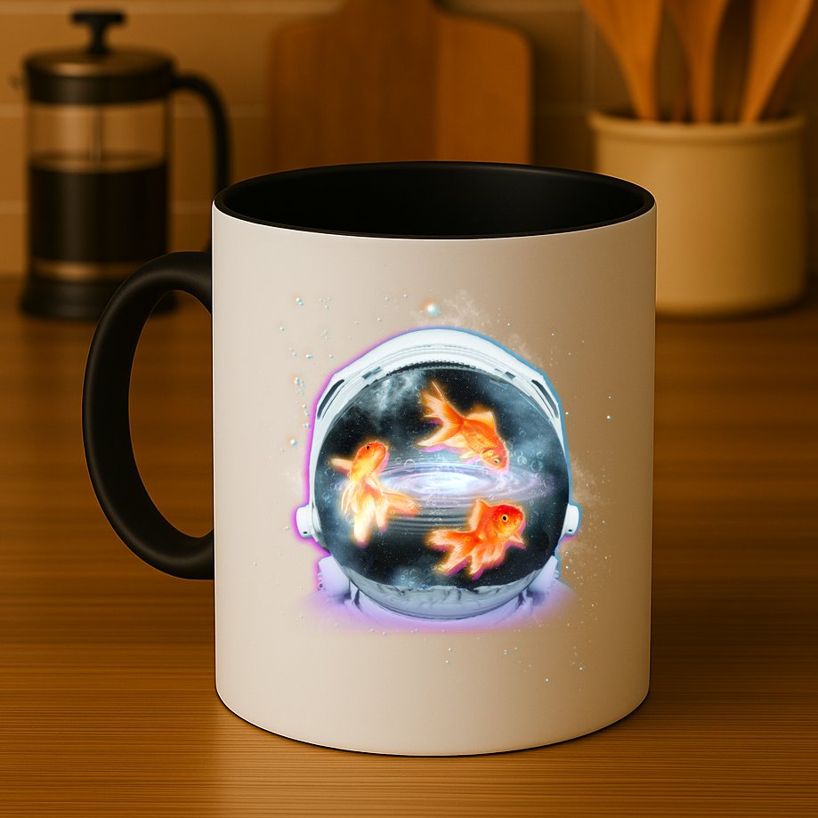 Space Astronaut Helmet Goldfish Mug