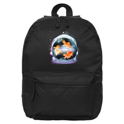 Space Astronaut Helmet Goldfish 16 in Basic Backpack