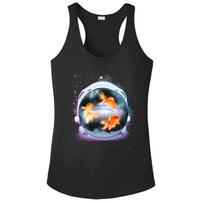 Space Astronaut Helmet Goldfish Ladies PosiCharge Competitor Racerback Tank