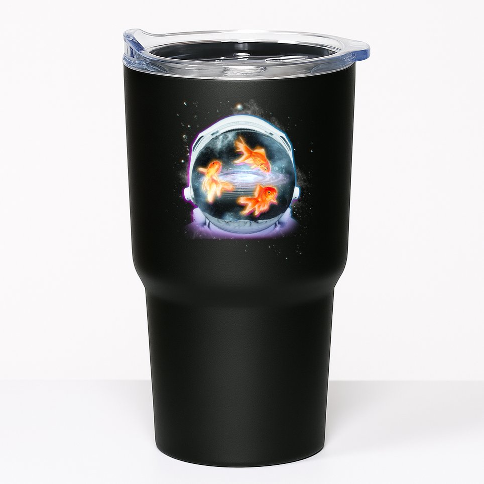 Space Astronaut Helmet Goldfish Tumbler
