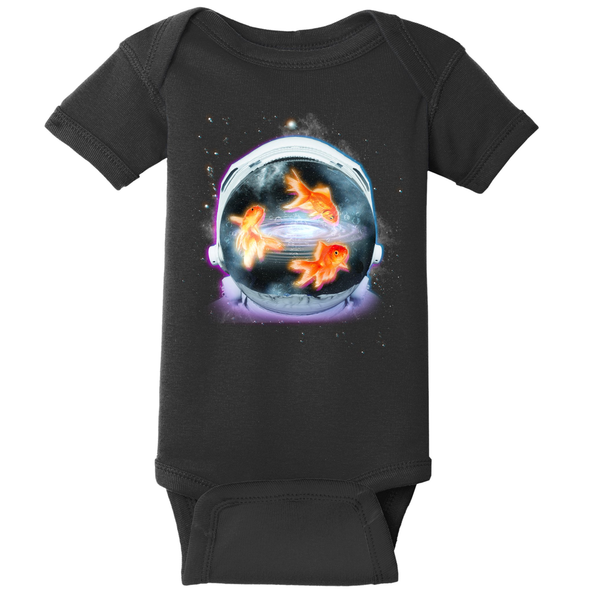 Space Astronaut Helmet Goldfish Baby Bodysuit