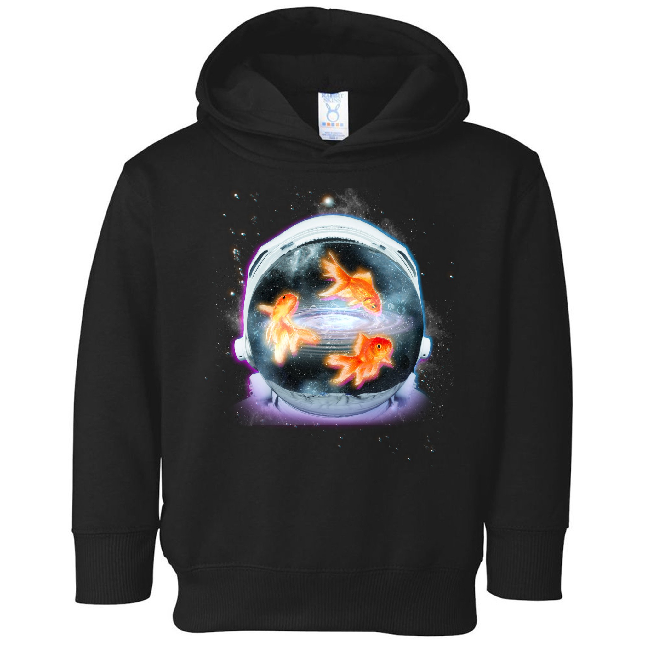 Space Astronaut Helmet Goldfish Toddler Hoodie