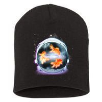 Space Astronaut Helmet Goldfish Short Acrylic Beanie