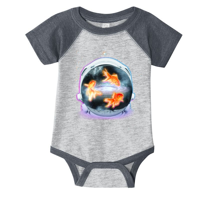 Space Astronaut Helmet Goldfish Infant Baby Jersey Bodysuit