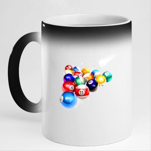 Space Billiards 11oz Black Color Changing Mug