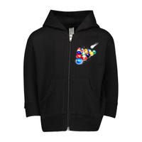 Space Billiards Toddler Zip Fleece Hoodie